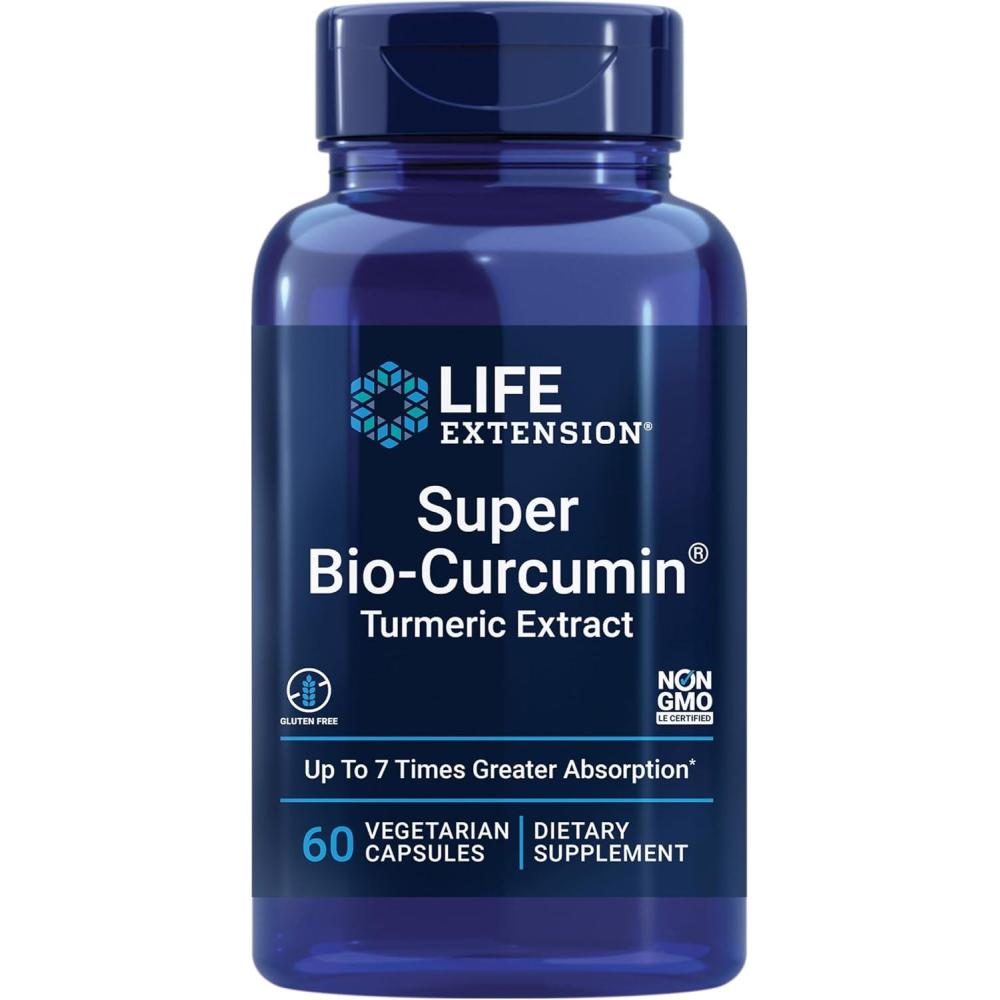 imageLife Extension Super BioCurcumin Turmeric Extract HighlyAbsorbable Curcumin for WholeBody Health Support GlutenFree NonGMO Vegetarian 60 Vegetarian Capsules