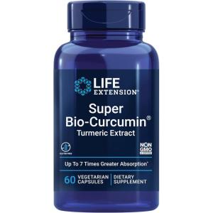 Life Extension Super Bio-Curcumin Turmeric Extract – Highly-Absorbable Curcumin for Whole-Body Health Support – Gluten-Free, Non-GMO, Vegetarian – 60 Vegetarian Capsules