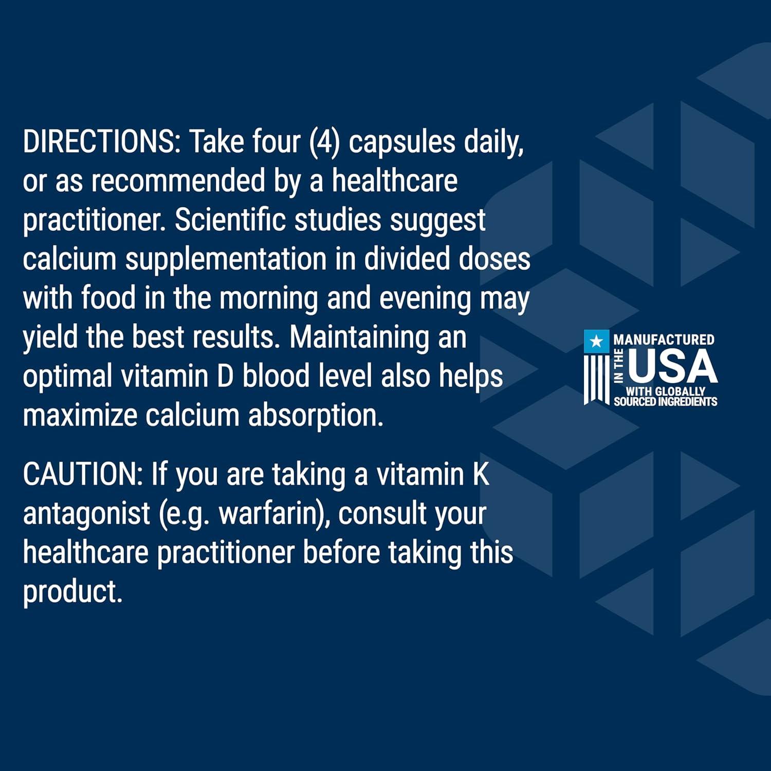 imageLife Extension Bone Restore Elite Calcium Supplement with Super Potent K2 Calcium Vitamin D3 Magnesium Boron zinc Vitamin K2 for Bone Health GlutenFree NonGMO 120 Capsules