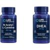 Life Extension N-Acetyl-L-Cysteine (NAC), Immune, Respiratory, Liver Health, NAC 600 mg, Potent antioxidant Support, Free-radicals, Easy to Absorb, 60 Capsules(Nutritional Supplement + DHEA 25 mg)