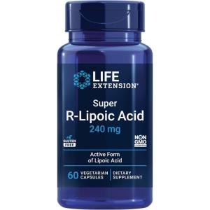 Life Extension Super R-Lipoic Acid – Healthy Aging, oxidative Stress Defense – with 240 mg of Active R-Form of R-Lipoic Acid – Gluten-Free – Non-GMO – Vegetarian – 60 Capsules(60 Count (Pack of 1))