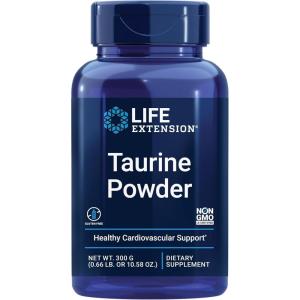 Life Extension Taurine Powder – Healthy Cardiovascular Support, Promotes Brain Health, Healthy Aging, and Muscle and Exercise Recovery – Gluten-Free, Non-GMO, Vegetarian – 300 Grams
