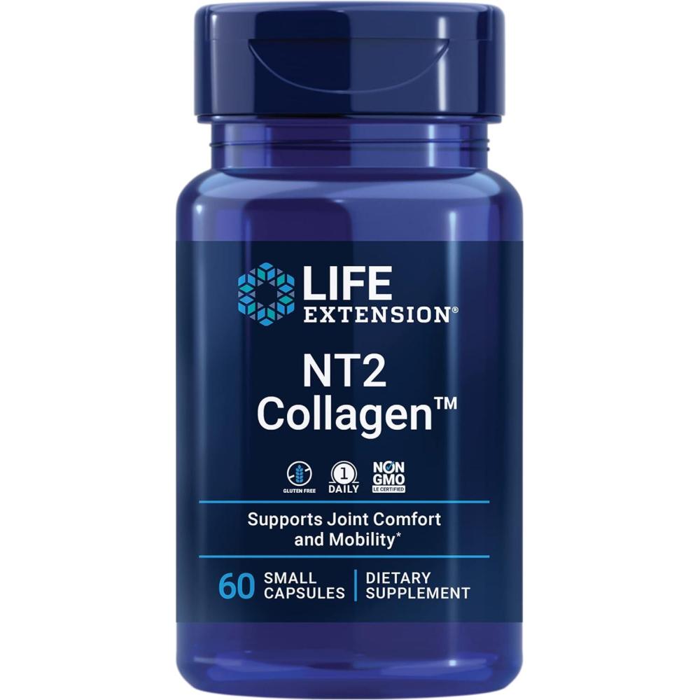 imageLife Extension NT2 Collagen Joint Health Supplement for Joint Comfort amp Mobility GlutenFree NonGMO 1 Daily 60 Small Capsules