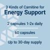 Life Extension Optimized Carnitine, Three Forms of L-carnitine, Promotes Heart & Brain Health, Gluten Free, Non-GMO, Vegetarian, 60 Capsules