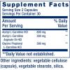 Life Extension Optimized Carnitine, Three Forms of L-carnitine, Promotes Heart & Brain Health, Gluten Free, Non-GMO, Vegetarian, 60 Capsules
