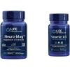 Life Extension Neuro-mag Magnesium L-threonate and Vitamin D3 Supplement Bundle for Brain, Bone and Immune Health