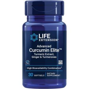 Life Extension Advanced Curcumin Elite Turmeric Extract, Ginger & Turmerones – for Inflammation Health Support and Cardiovascular & Brain Health – Gluten-Free, Non-GMO – 30 Softgels(Turmerones)