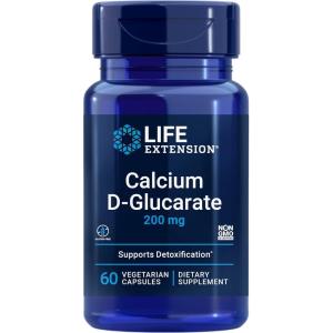 Life Extension Calcium D-Glucarate, 200 mg – Supports Detoxification, Helps Flush Out Unwanted Compounds – Gluten-Free, Non-GMO, Vegetarian – 60 Capsules