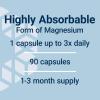 Life Extension Magnesium Glycinate, Heart Health, Bone Health, Nerve and Muscle Support, Highly absorbable, Gluten-Free, Non-GMO, Vegetarian, 90 Capsules