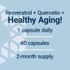 Life Extension Optimized Resveratrol Elite, Trans-resveratrol, quercetin, Healthy Aging, Heart Health, Brain Health, oxidative Stress, Gluten-Free, Non-GMO, Vegetarian, 60 Capsules(60 Count (Pack of 1))
