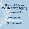 Life Extension Super Selenium Complex, 200 mcg – 3 Forms of Selenium, Vitamin E – Cellular Health & Longevity Support – Gluten-Free, Non-GMO, Vegetarian, 1 Daily – 100 Capsules(Capsules)