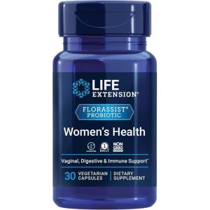 Life Extension FLORASSIST® Probiotic Women’s Health, Vaginal Health, Digestive Health, Immune Health, Gluten-Free, Non-GMO, Vegetarian, Once-Daily Formula, 30 Capsules