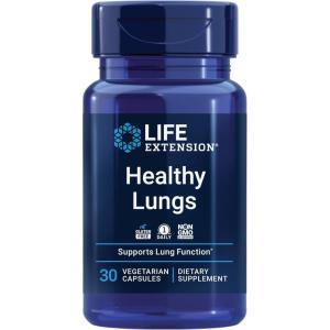 Life Extension Healthy Lungs – Lung Support Supplement – Helps Maintain Lung & Breathing Health with Boswellia, Bael, Saffron, Andrographolide – Gluten-Free, Once Daily – 30 Vegetarian Capsules