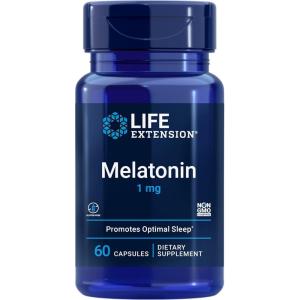Life Extension Melatonin 1 mg – For Restful Night, Hormone Balance, and Immune Health – Immediate Release – Gluten-Free, Non-GMO – 60 Capsules(60 Count (Pack of 1))