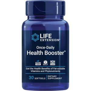 Life Extension Once-Daily Health Booster – Vitamins & Nutrients Supplement for Whole-Body Health – Vitamin K Complex, Vitamin E, Saffron, Lutein and More – Non-GMO, Gluten-Free – 60 Softgels(Unflavored)