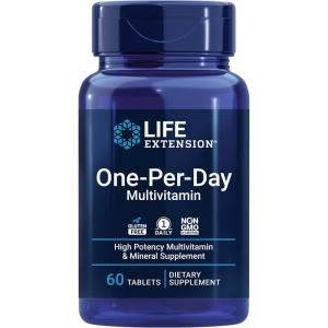 Life Extension One-Per-Day Multivitamin – Packed with Over 25 Vitamins, Minerals & Plant Extracts, Quercetin, 5-MTHF Folate & More – 1-Daily, Non-GMO, Gluten-Free – 60 Tablets(Vitamin)