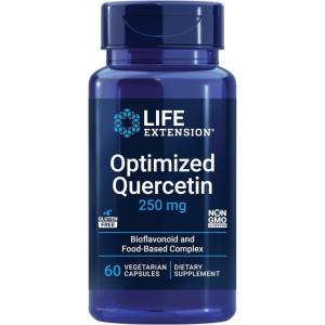 Life Extension Optimized Quercetin 250 mg Supports Immune Health, Heart Health, Non-GMO, Gluten Free – 60 Vegetarian Capsules(Vitamin)