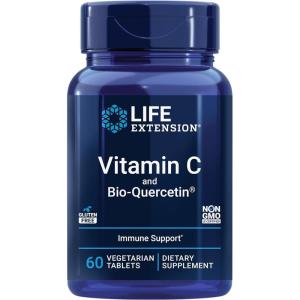 Life Extension Vitamin C and Bio-Quercetin®, Cardiovascular Health Supplement, Immune Support, Highly absorbable, quercetin, Vitamin C, Gluten Free, Non-GMO, Vegetarian, 250 Tablets(60 Count (Pack of 1))
