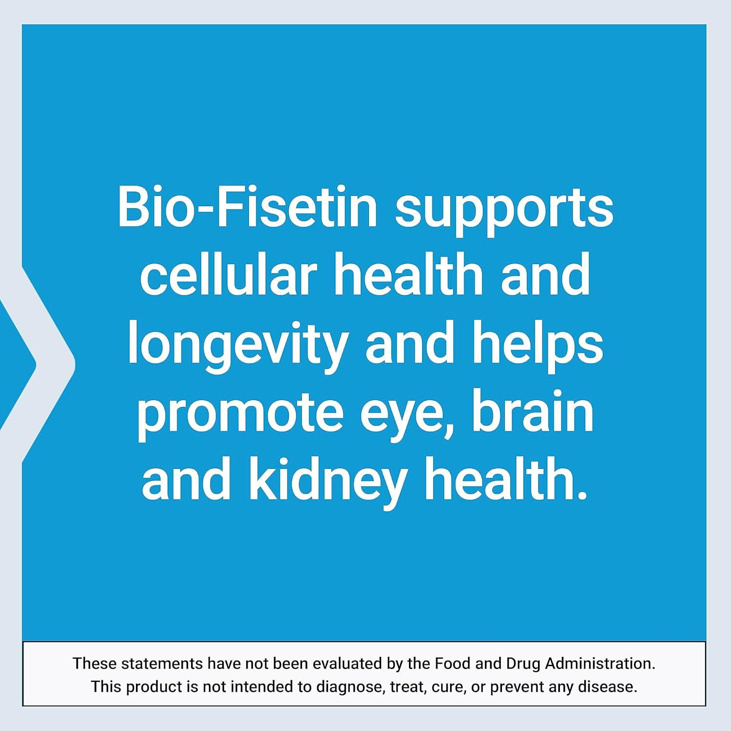 imageLife Extension BioFisetin Fisetin galactomannans from Fenugreek Seed Cellular Health Cognitive Health Longevity GlutenFree Vegetarian NonGMO 30 Vegetarian CapsulesBioFisetin