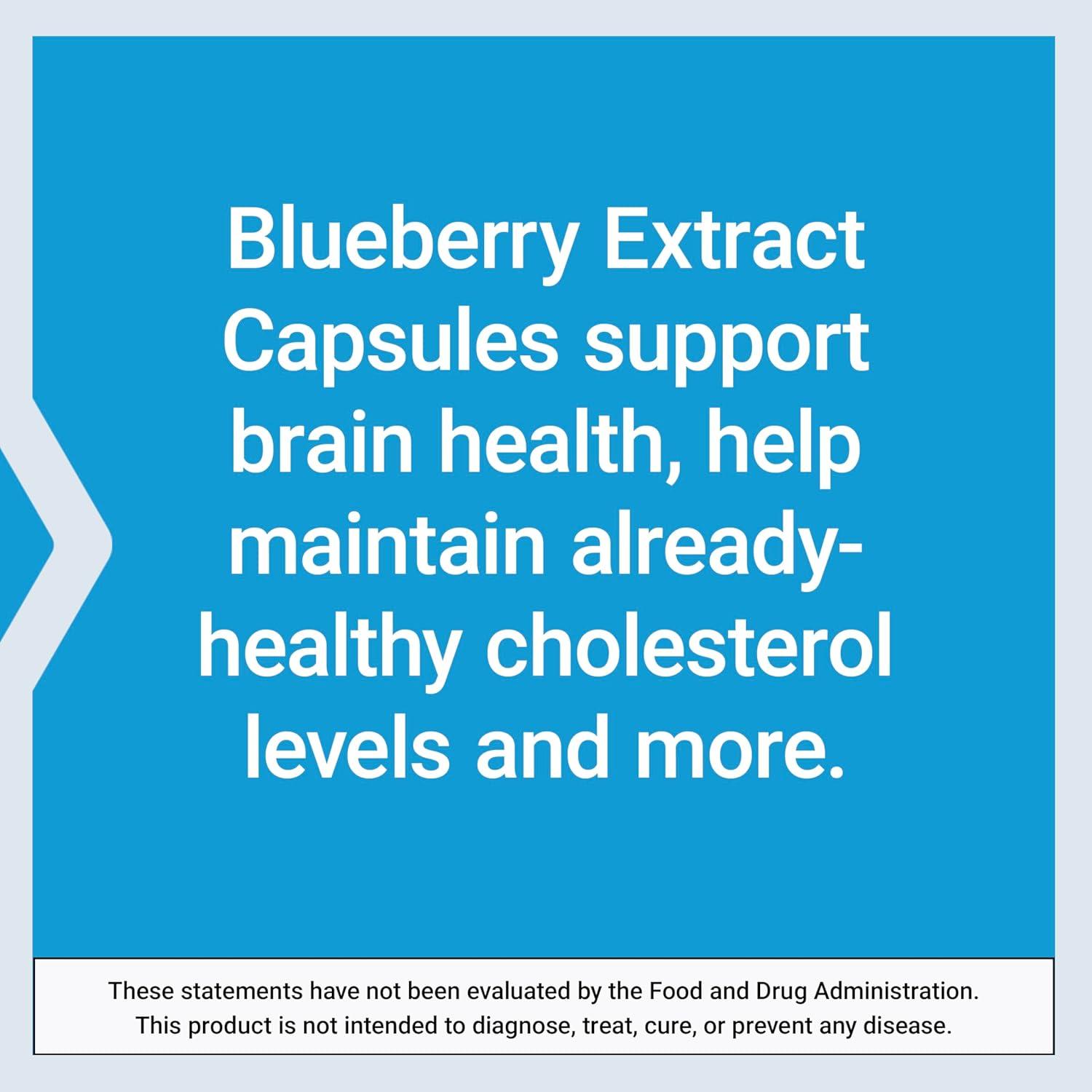 imageLife Extension Blueberry Extract Capsules supports cognitive amp memory health helps maintain alreadyhealthy cholesterol levels fights oxidative stress glutenfree nonGMO vegetarian 60 capsulesStandard Packaging