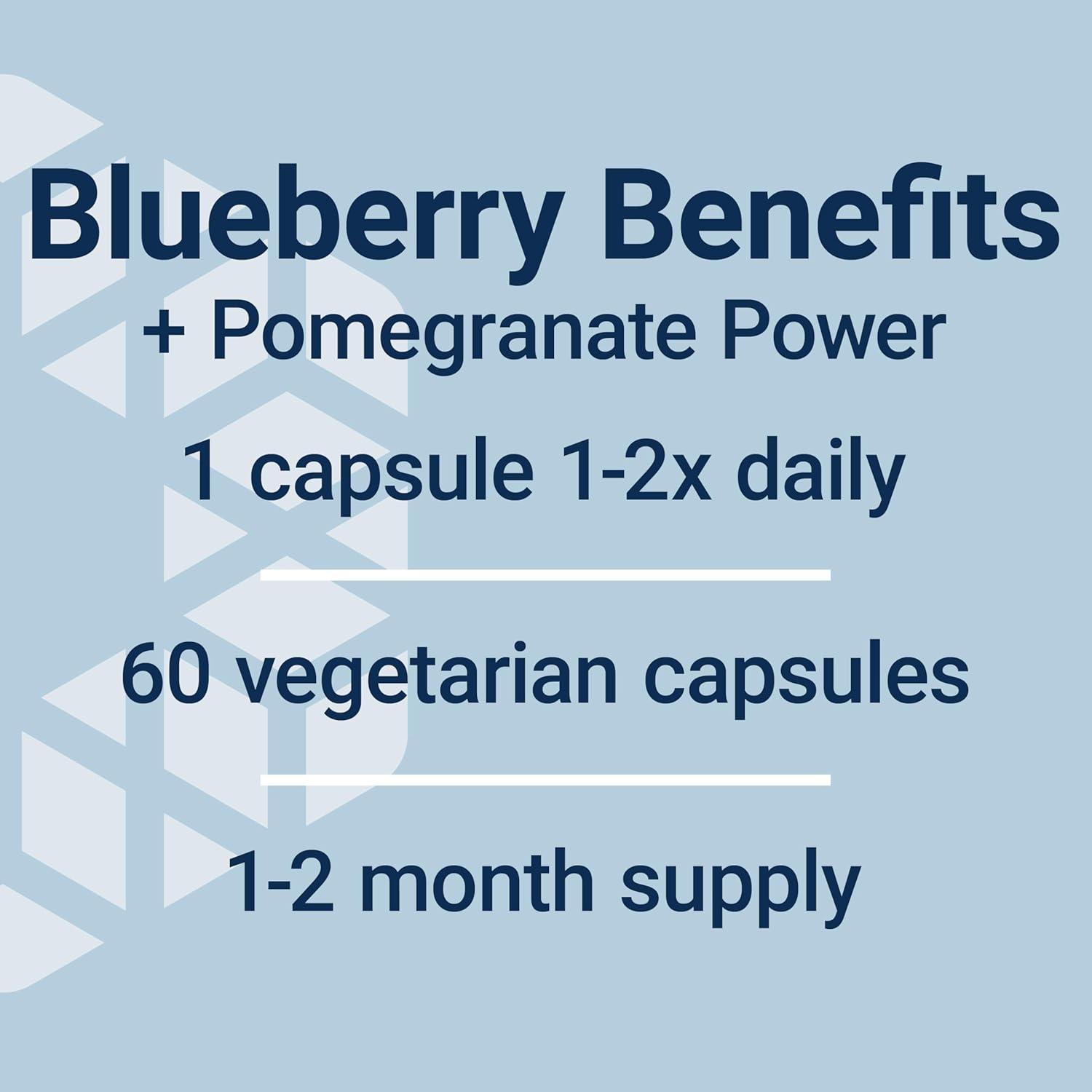 imageLife Extension Blueberry Extract and Pomegranate arterial Health Support antioxidant Defense GlutenFree NonGMO Vegetarian 60 Vegetarian CapsulesStandard Packaging
