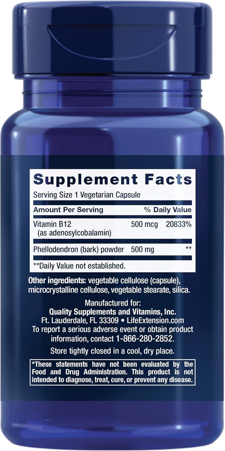 imageLife Extension Dopamine Advantage Cognitive Health Mental Sharpness Motivation Vitamin B12 phellodendron bark Powder Gluten Free NonGMO Vegetarian 30 Capsules30 Count Pack of 1