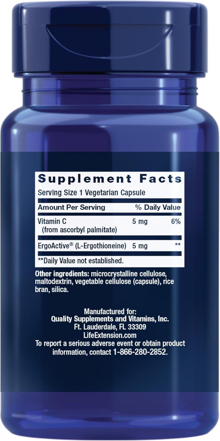 imageLife Extension Essential Youth LErgothioneine  Promotes Longevity amp Healthy Aging  GlutenFree  NonGMO  Vegetarian  5 mg  30 Vegetarian CapsulesNutritional Supplement