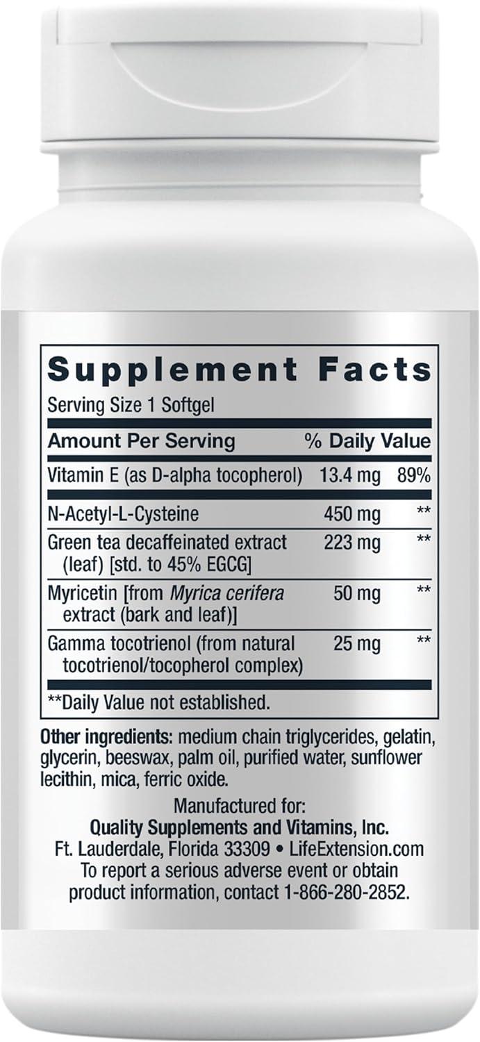 imageLife Extension GEROPROTECT Ageless Cell Cellular Health Healthy Aging Vitamin E NAcetylLcysteine Green Tea Extract myricetin Gluten Free NonGMO 30 softgels