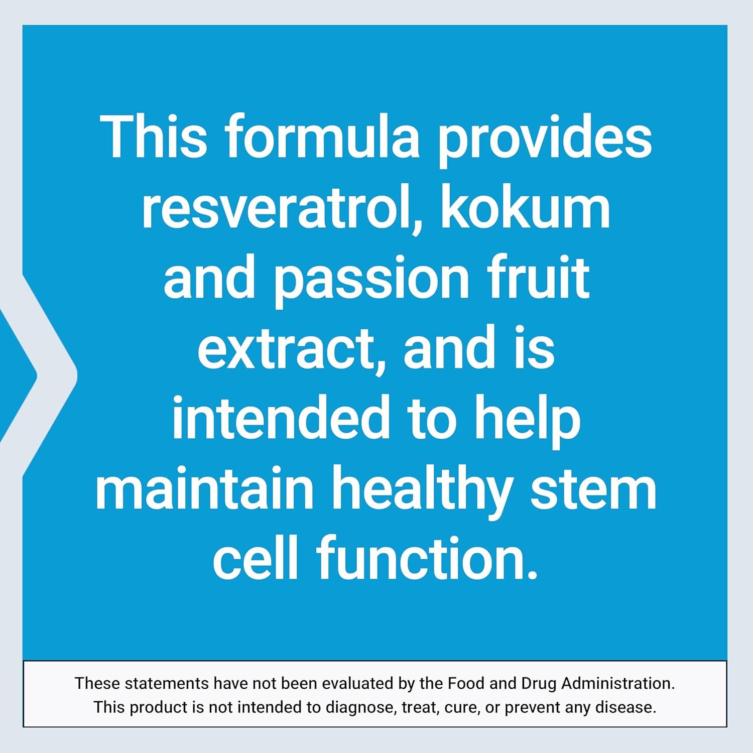 imageLife Extension GEROPROTECT Stem Cell Promotes Healthy Cellular Renewal kokum Extract Transresveratrol Gluten Free NonGMO Vegetarian 60 Capsules