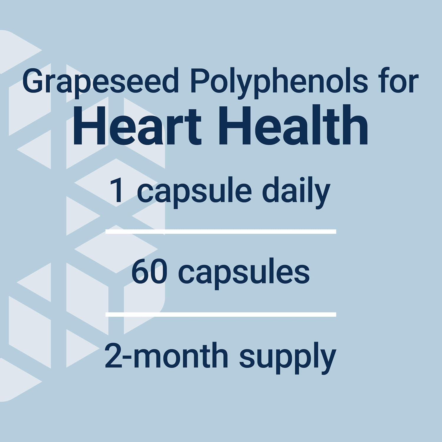 imageLife Extension Grapeseed Extract Vitamin C Calcium resveratrol polyphenols Cardiovascular Health antioxidant Protection GlutenFree NonGMO Vegetarian 60 Capsules