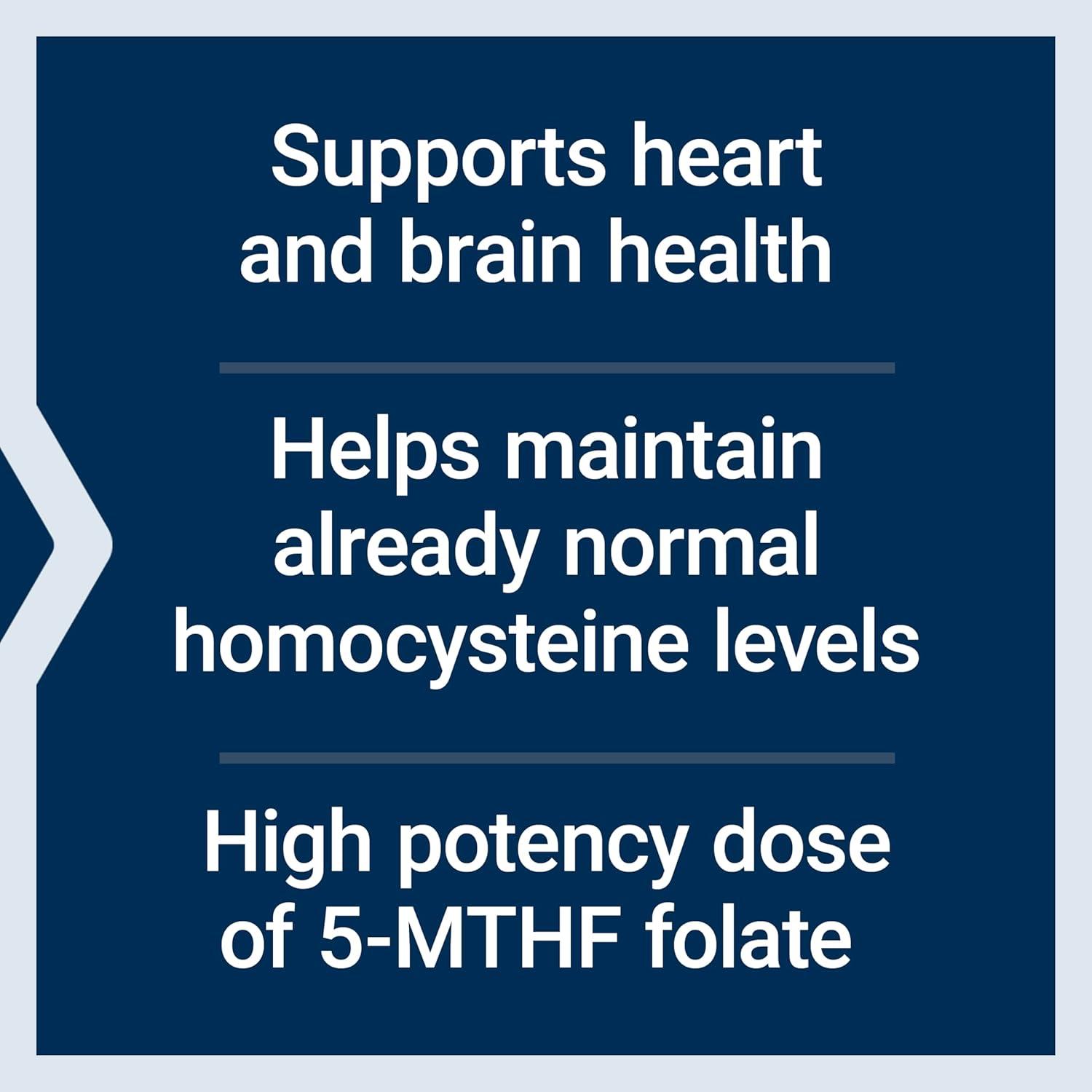 imageLife Extension High Potency Optimized Folate  Lmethylfolate  Folic Acid 8500 mcg DFE  Heart amp Brain Support Healthy Homocysteine Levels  GlutenFree NonGMO Vegetarian  30 Tablets