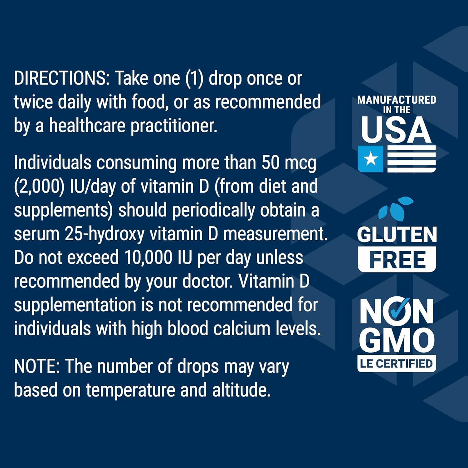 imageLife Extension Liquid Vitamin D3 Mint 50 mcg 2000 IU Immune System Support Bone Health WholeBody Health Tasty Peppermint Flavor Gluten Free NonGMO 2957 ml