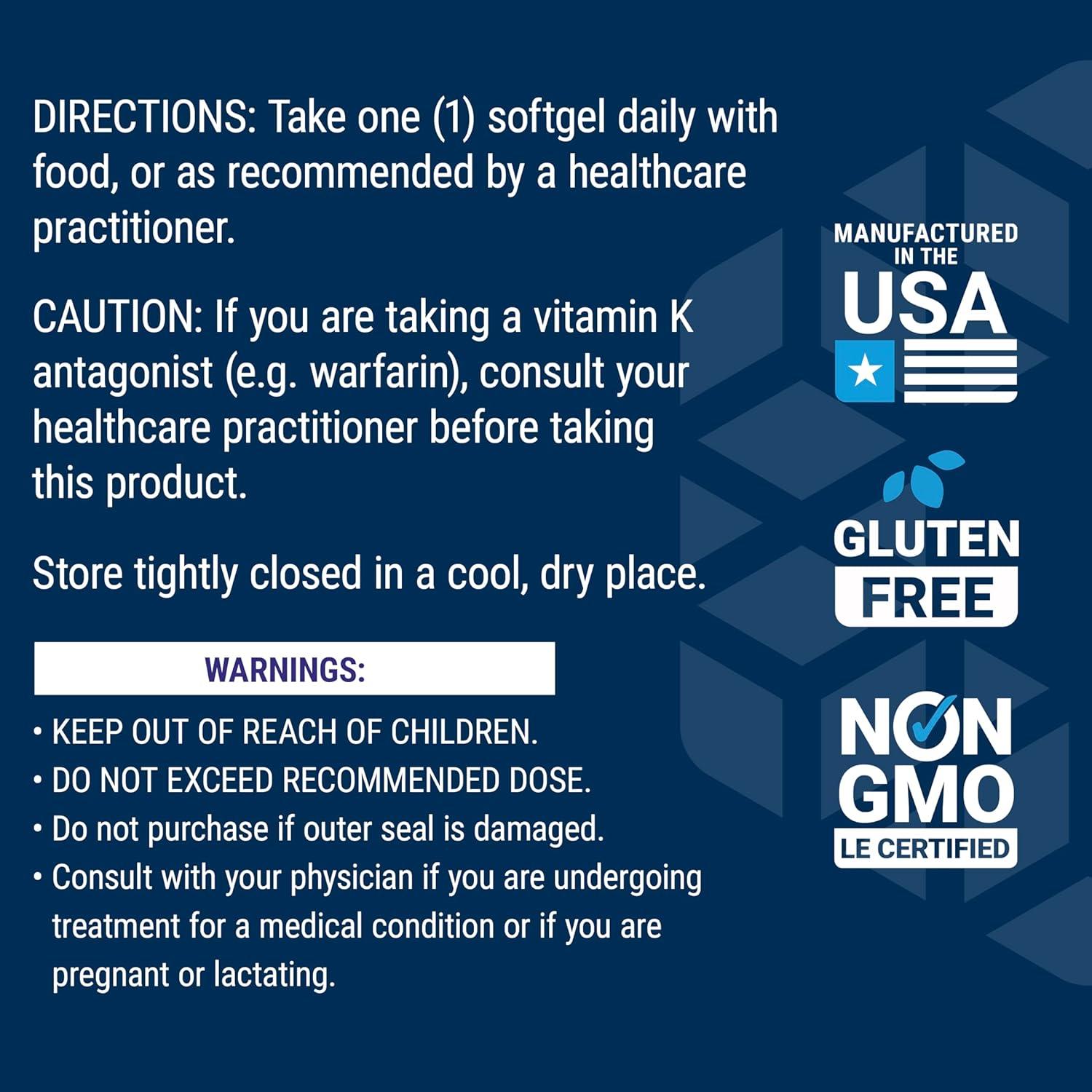 imageLife Extension Low Dose Vitamin K2  Supports Arterial Health  NonGMO GlutenFree  90 SoftgelsVitamin