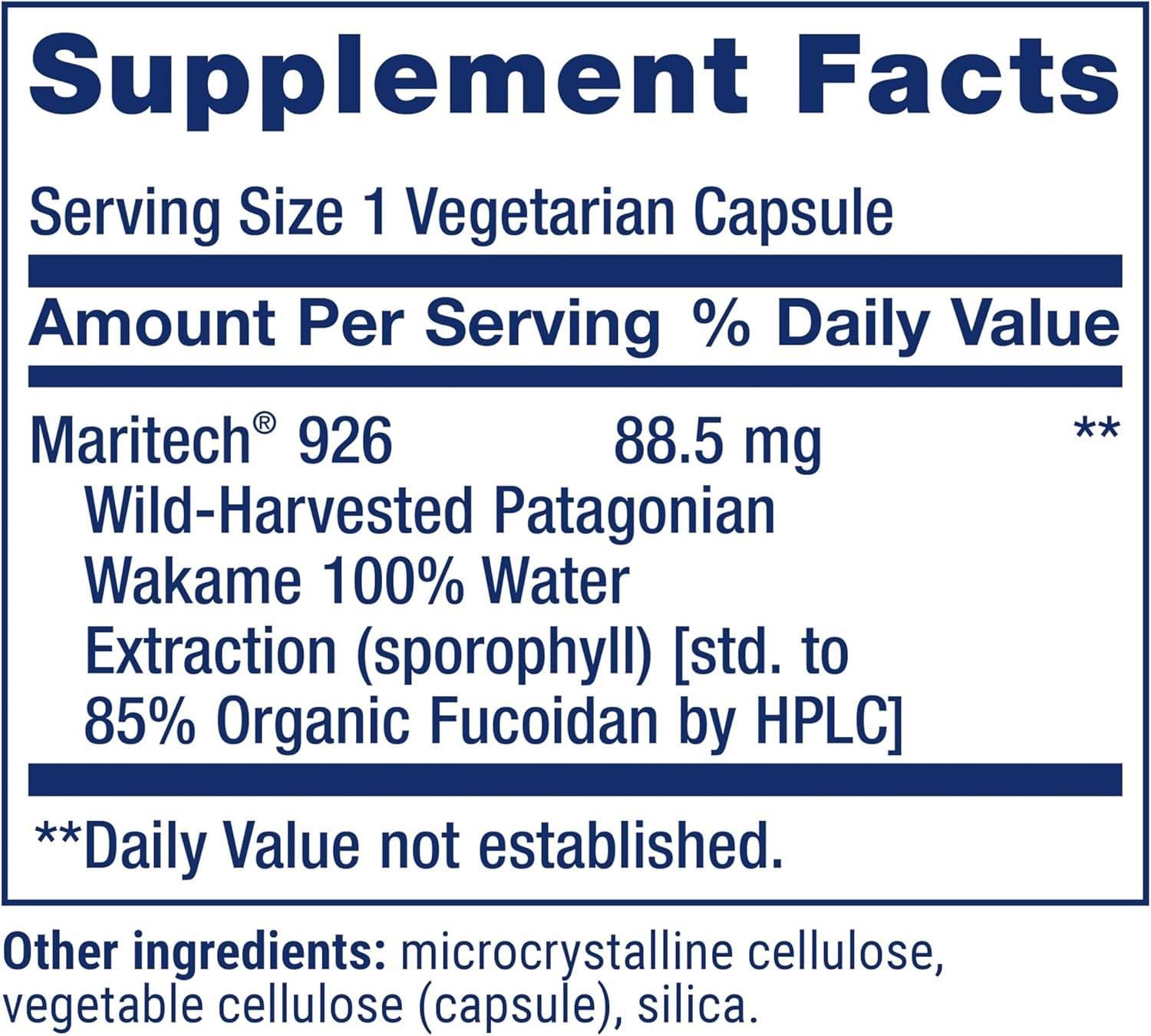 imageLife Extension Optimized Fucoidan with Maritech 926 Promotes Healthy Immune Function GlutenFree NonGMO Vegetarian 60 Capsules