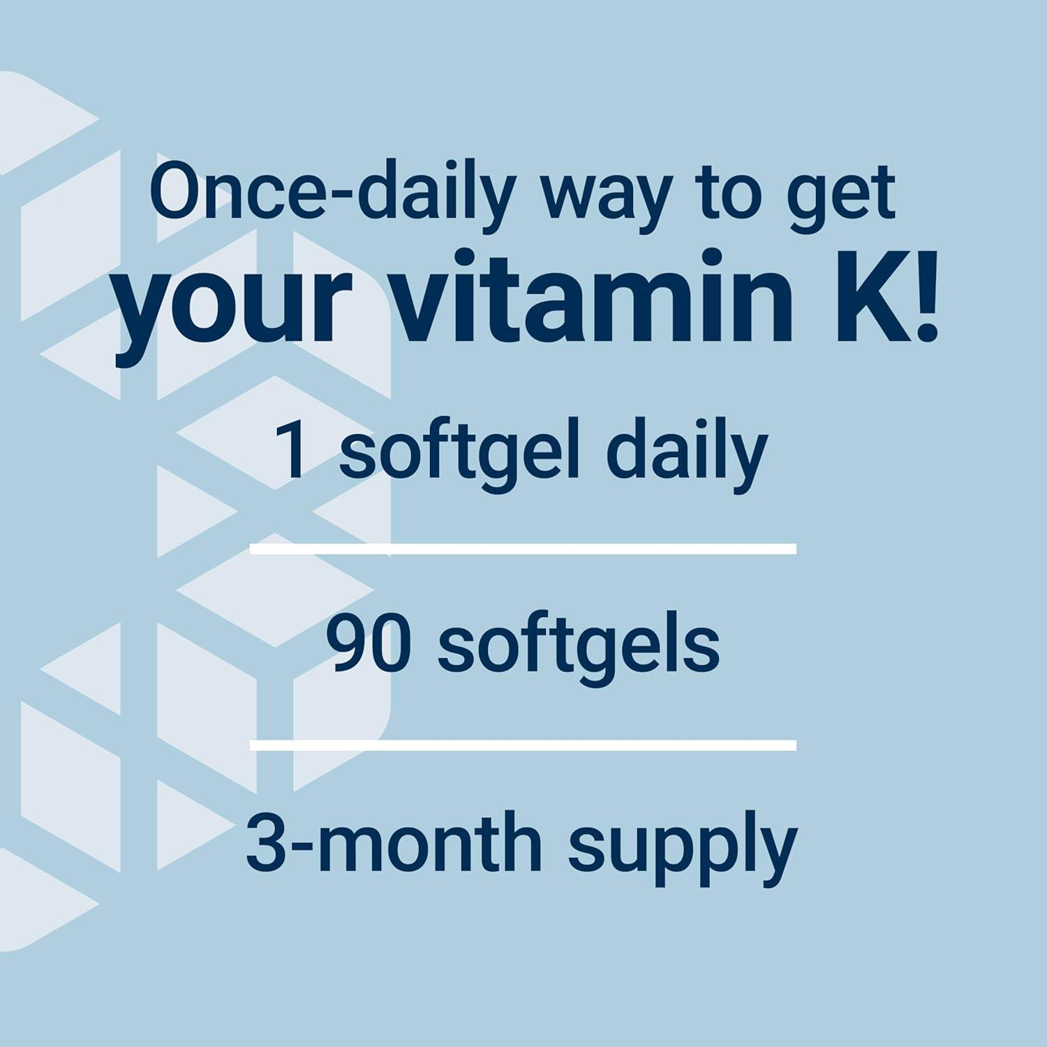 imageLife Extension Super K Vitamin K1 Vitamin K2 mk7 Vitamin K2 mk4 Heart Health arterial Health Calcium Balance 3Month Supply GlutenFree 1 Daily NonGMO 90 softgelsUnflavored