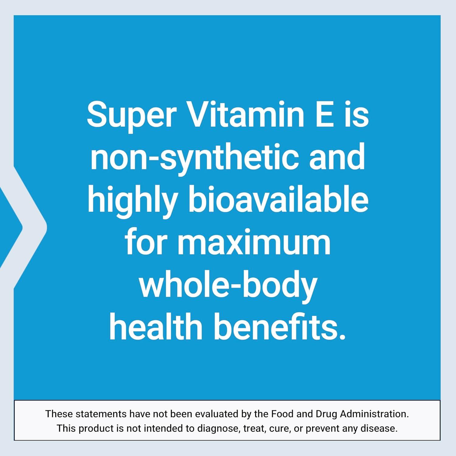 imageLife Extension Super Vitamin E 268 mg 400 IU NonSynthetic Vitamin E Supplement Promotes WholeBody Health GlutenFree NonGMO 90 softgels90 Count Pack of 1