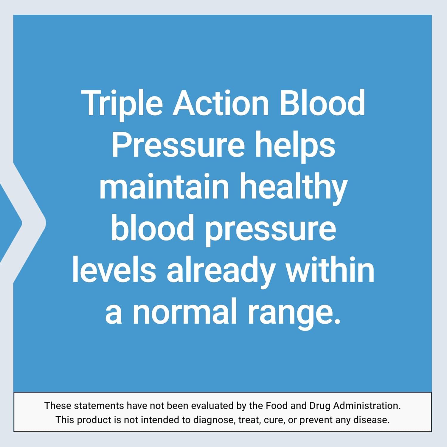 imageLife Extension Triple Action Blood Pressure Heart Health Supplement quercetin stevia Extract melatonin Morning and Night Support GlutenFree NonGMO Vegetarian 60 Tablets