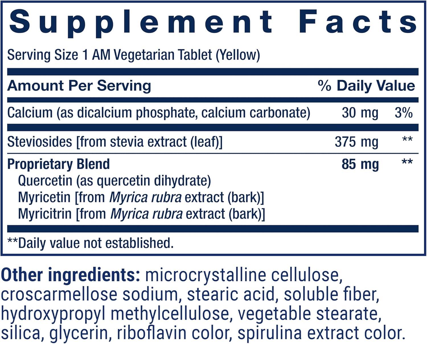 imageLife Extension Triple Action Blood Pressure Heart Health Supplement quercetin stevia Extract melatonin Morning and Night Support GlutenFree NonGMO Vegetarian 60 Tablets