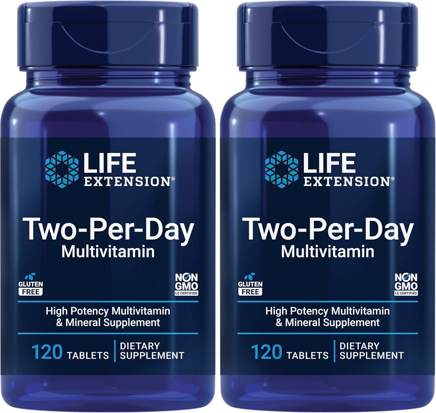 imageLife Extension TwoPerDay Multivitamin  Packed with Over 25 Vitamins Minerals amp Extracts Vitamins B6 C D  Zinc  TwoMonth Supply  NonGMO GlutenFree  120 TabletsUnflavored