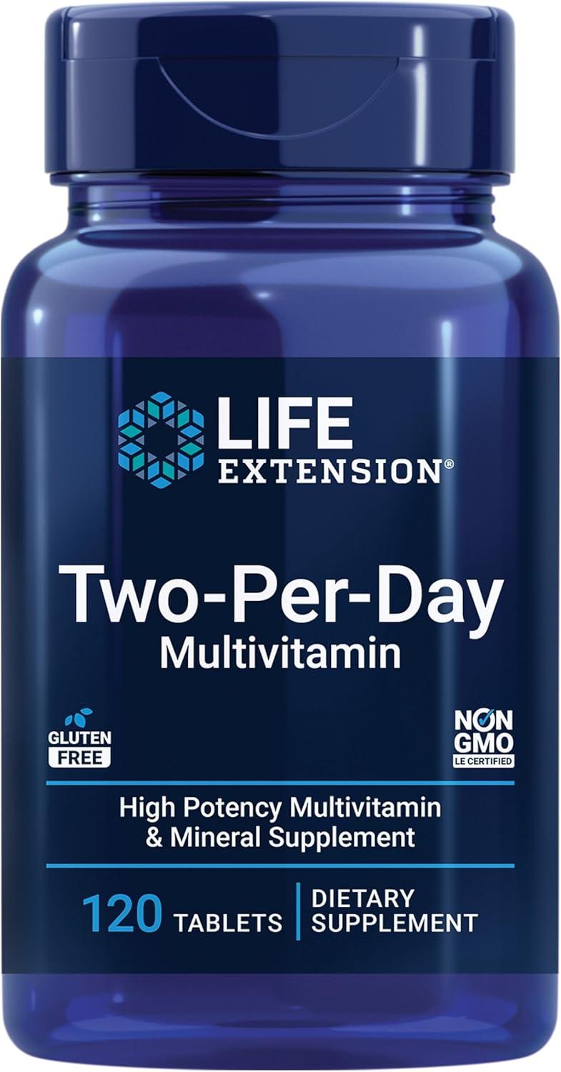 imageLife Extension TwoPerDay Multivitamin  Packed with Over 25 Vitamins Minerals amp Extracts Vitamins B6 C D  Zinc  TwoMonth Supply  NonGMO GlutenFree  120 TabletsUnflavored