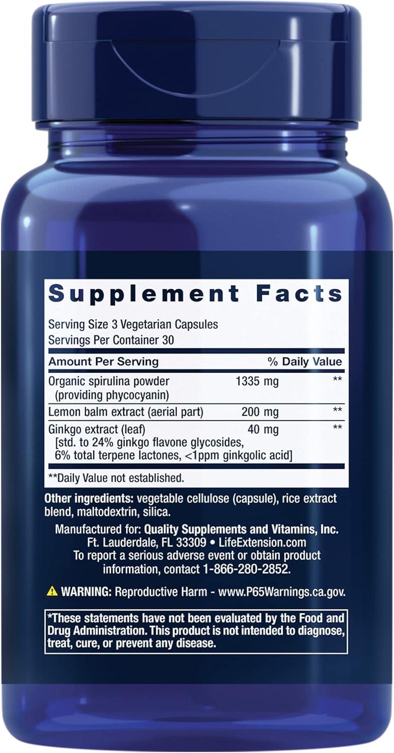 imageLife Extension XR Shield spirulina Lemon Balm Ginkgo biloba Supports Cellular Integrity amp DNA Health Encourages Healthy Immune Response GlutenFree NonGMO Vegetarian 90 Capsules