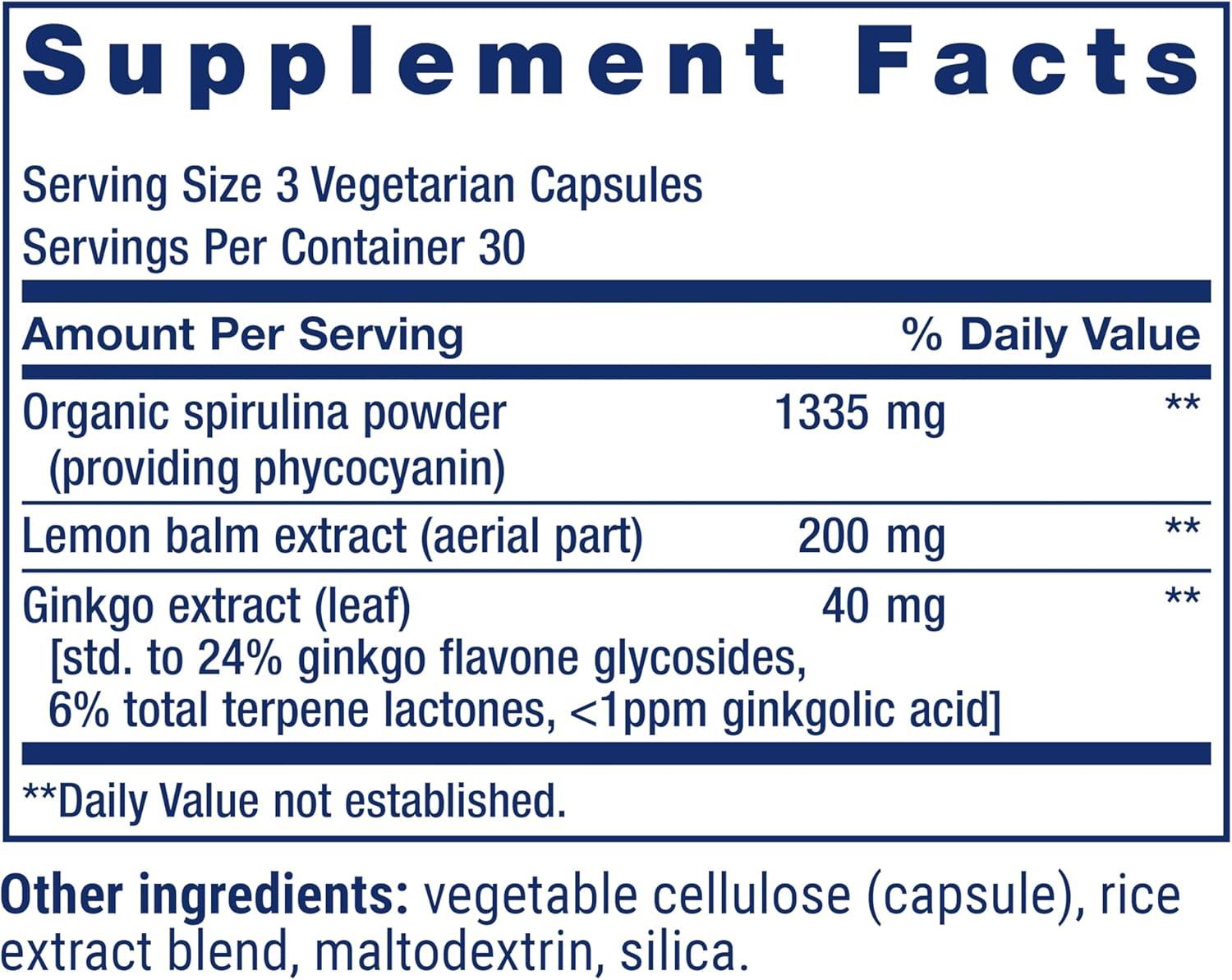 imageLife Extension XR Shield spirulina Lemon Balm Ginkgo biloba Supports Cellular Integrity amp DNA Health Encourages Healthy Immune Response GlutenFree NonGMO Vegetarian 90 Capsules