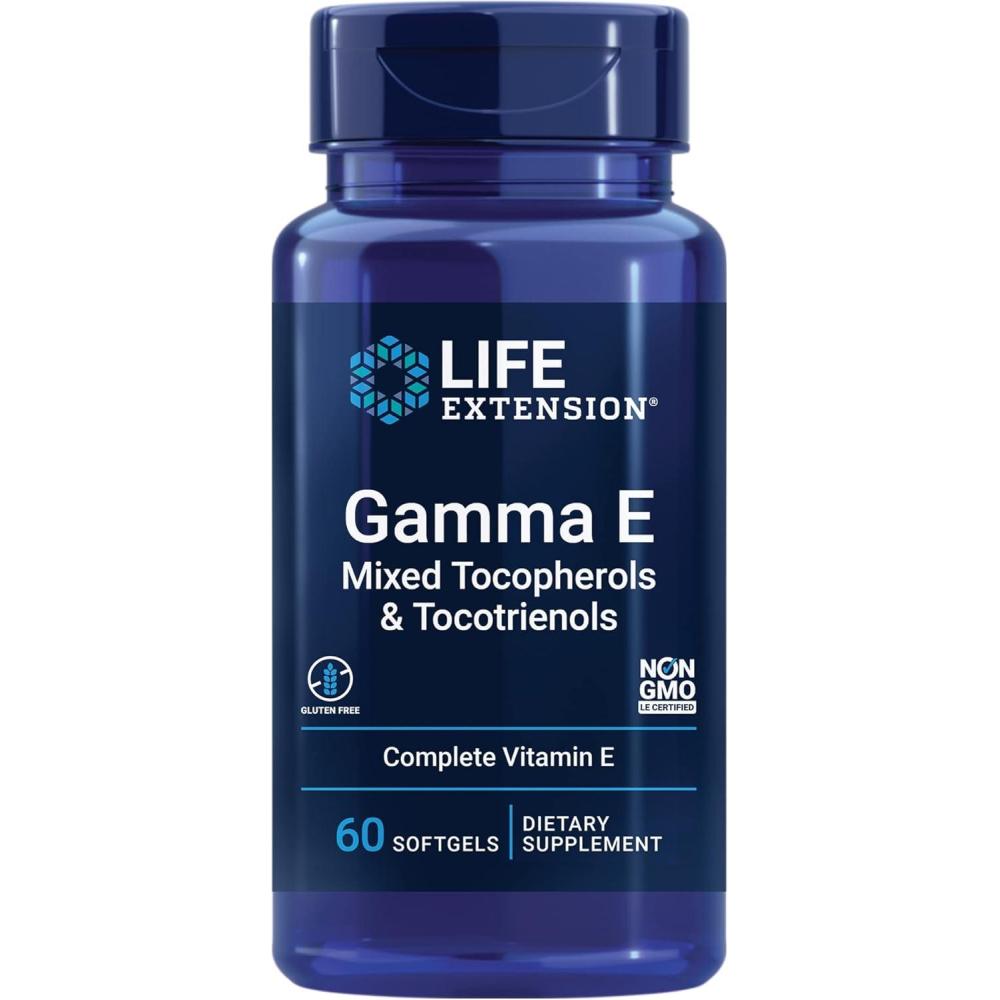 imageLife Extension Gamma E Mixed Tocopherols amp Tocotrienols  Complete Vitamin E Spectrum Antioxidant Protection  NonGMO GlutenFree  60 Softgels60 Count Pack of 1
