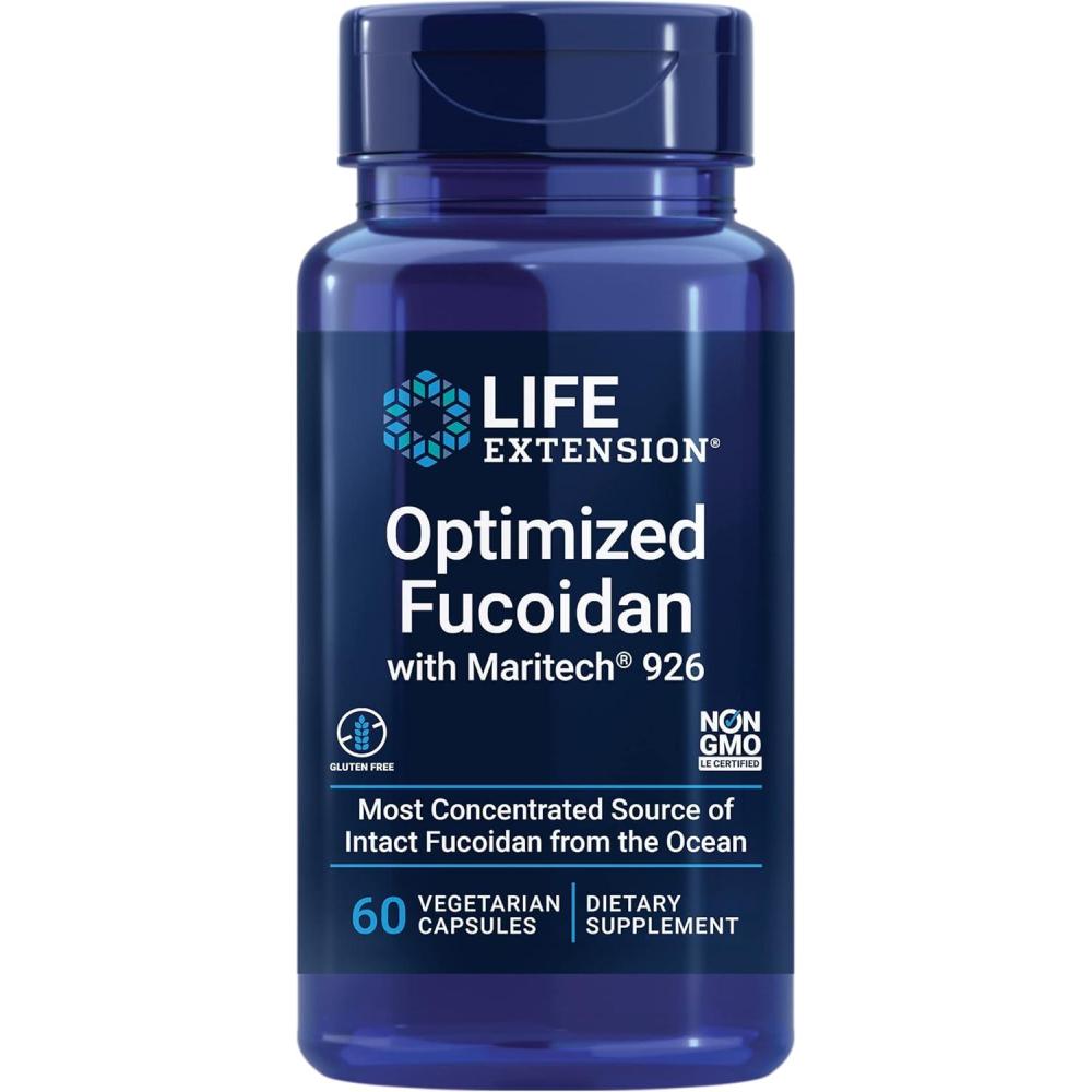 imageLife Extension Optimized Fucoidan with Maritech 926 Promotes Healthy Immune Function GlutenFree NonGMO Vegetarian 60 Capsules