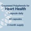 Life Extension Grapeseed Extract, Vitamin C, Calcium, resveratrol, polyphenols, Cardiovascular Health, antioxidant Protection, Gluten-Free, Non-GMO, Vegetarian, 60 Capsules