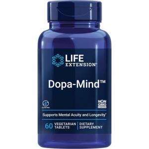 Life Extension Dopa-Mind™, Dopamine Support Supplement, Supports Cognitive Performance, Healthy Dopamine Production, Gluten-Free, Non-GMO, Vegetarian, 60 Tablets