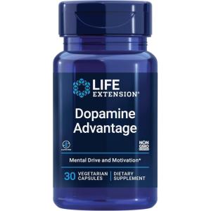 Life Extension Dopamine Advantage, Cognitive Health, Mental Sharpness, Motivation, Vitamin B12, phellodendron bark Powder, Gluten Free, Non-GMO, Vegetarian, 30 Capsules(30 Count (Pack of 1))