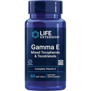 Life Extension Gamma E Mixed Tocopherols & Tocotrienols – Complete Vitamin E Spectrum, Antioxidant Protection – Non-GMO, Gluten-Free – 60 Softgels(60 Count (Pack of 1))