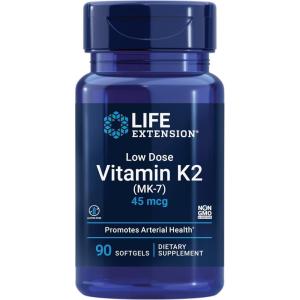 Life Extension Low Dose Vitamin K2 – Supports Arterial Health – Non-GMO, Gluten-Free – 90 Softgels(Vitamin)