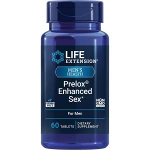 Life Extension Prelox Enhanced Sex – French Maritime Pine Bark Extract, L-Arginine – Male Sexual Health, Promotes Male Blood Flow – Gluten-Free, Non-GMO – 60 Tablets